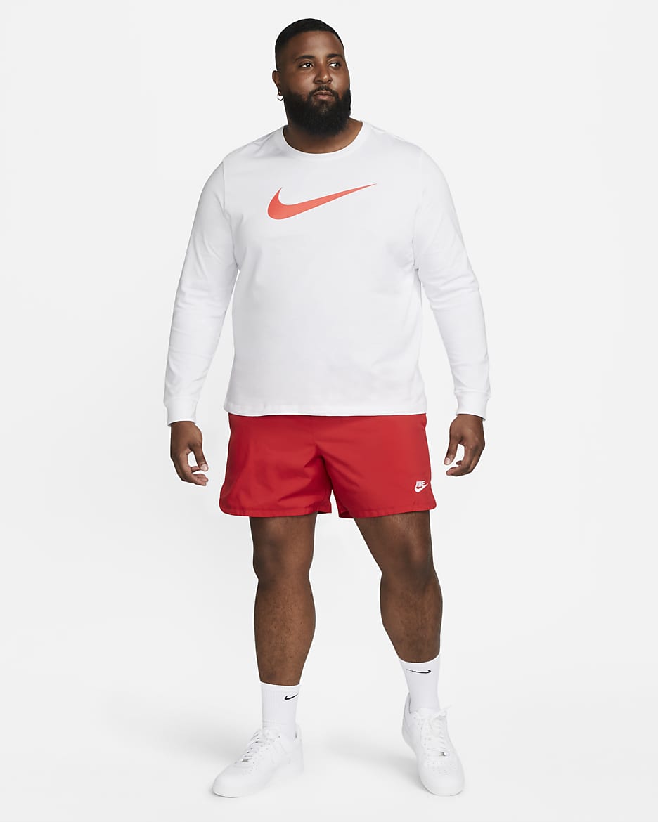 Nike shirt red and white best sale